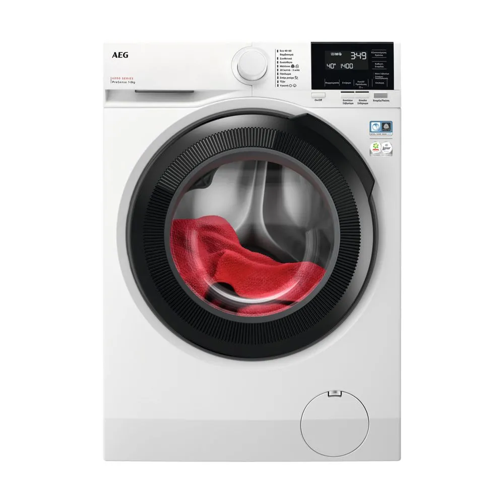 Πλυντήριο Ρούχων AEG 8kg 1400 Στροφών με ProSense®, ÖKOMix και Λειτουργία Ατμού
