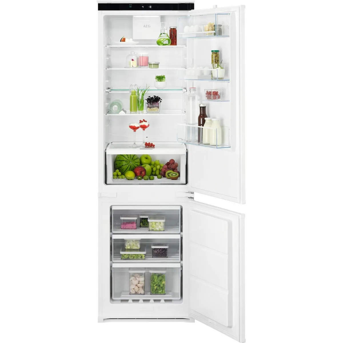 Εντοιχιζόμενος Ψυγειοκαταψύκτης AEG 7000 GreenZone 256lt NoFrost