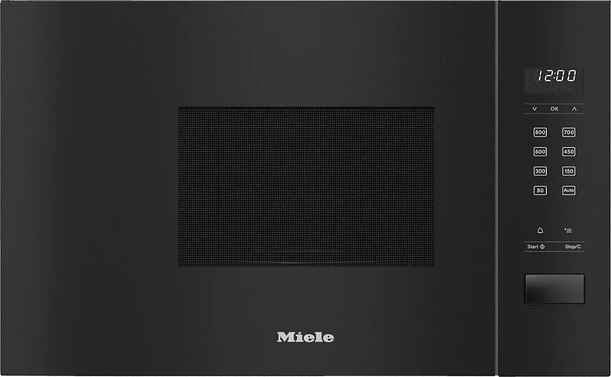 Εντοιχιζόμενος Φούρνος Μικροκυμάτων Miele M2230SC  Μαύρο obsidian 17lt