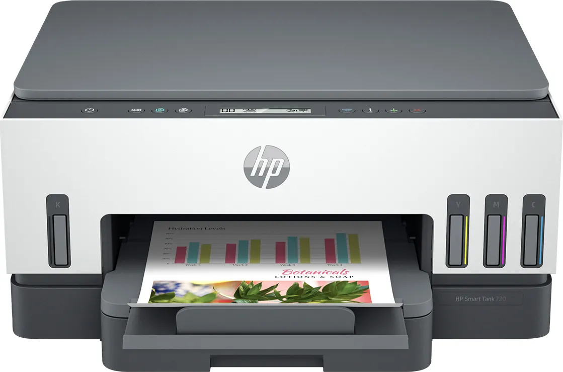 Έγχρωμο Πολυμηχάνημα HP Smart Tank 720 All-in-One Inkjet με WiFi και Mobile Print 