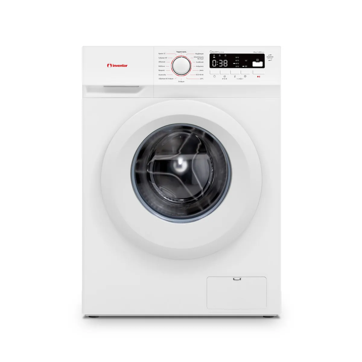  Πλυντήριο Ρούχων Inventor 10kg με Τεχνολογία Ατμού 1400 Στροφών