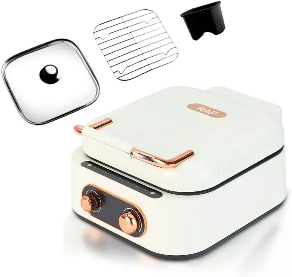 Πολυλειτουργική Ηλεκτρική Συσκευή Μαγειρικής Raf 3σε1 Hot Pot, Grill & BBQ