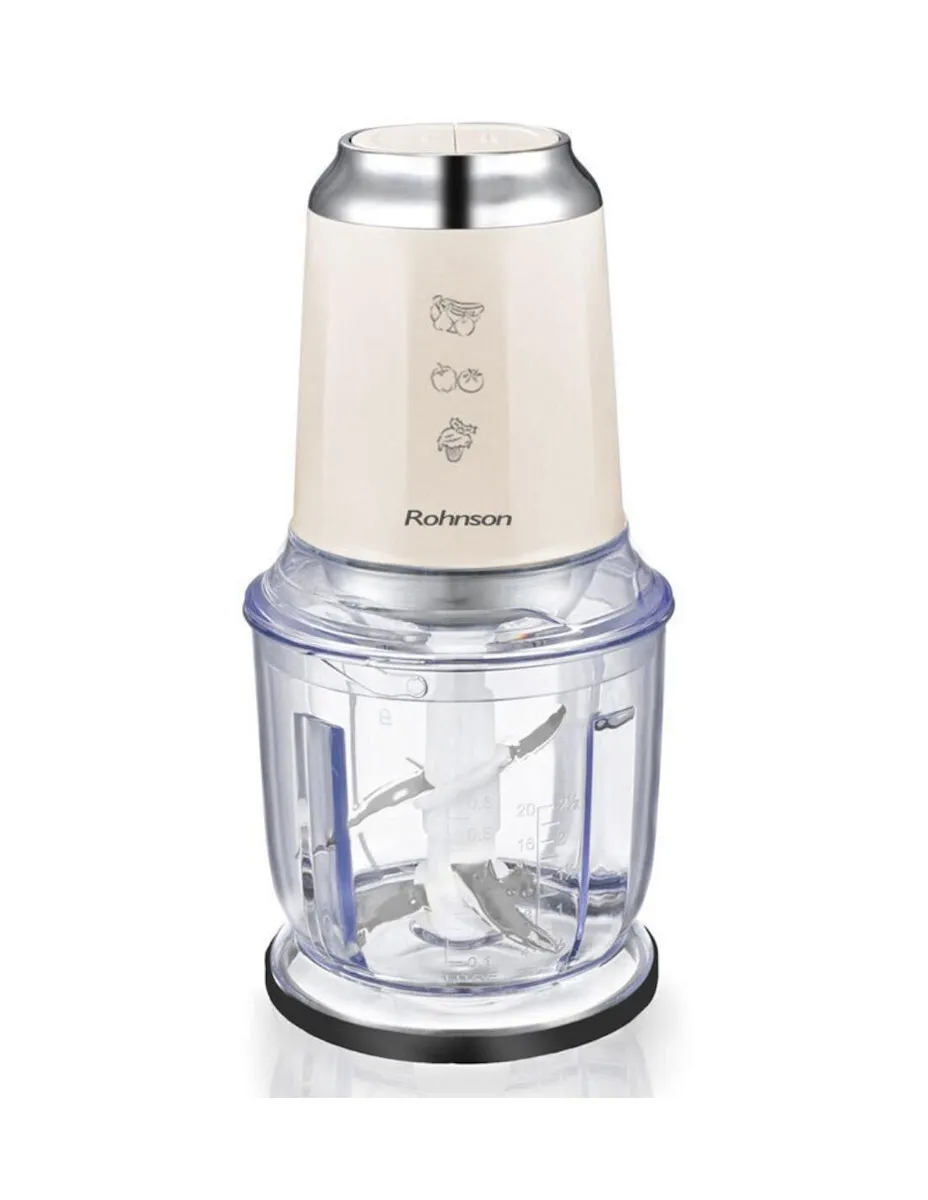 Πολυκόπτης Multi Rohnson R-518C 600W με Δοχείο Μπεζ
