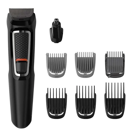 Επαναφορτιζόμενη Κουρευτική Μηχανή Philips Multigroom Series 3000 MG3730/15 Μαύρη