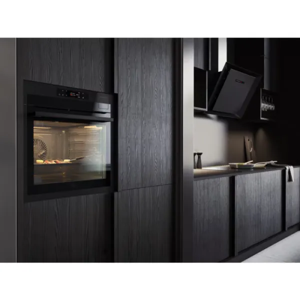 Εντοιχιζόμενος φούρνος AEG 9000 Steampro 70lt Π59.5εκ. Μαύρος