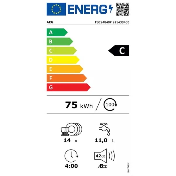 Πλυντήριο Πιάτων Εντοιχιζόμενο AEG 9000 ComfortLift με Wi-Fi για 14 Σερβίτσια