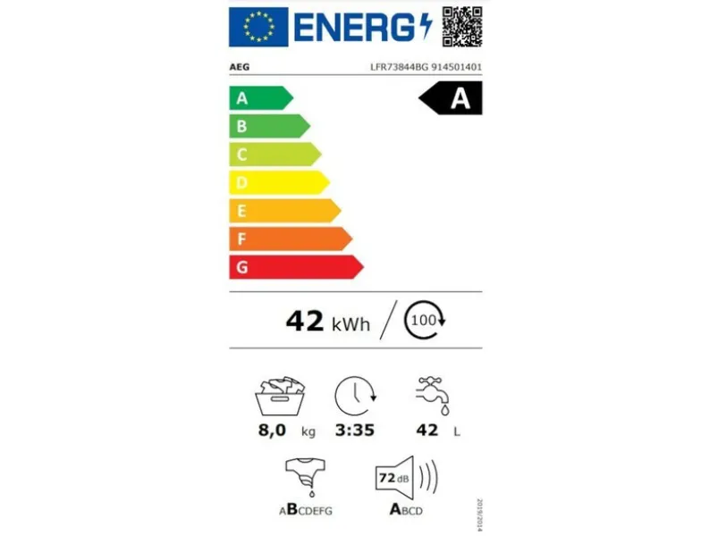 Πλυντήριο Ρούχων AEG 8kg με ProSense®, ÖKOMix και Λειτουργία Ατμού ProSteam® 1400 Στροφών