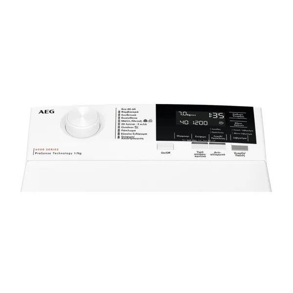 Πλυντήριο Ρούχων Άνω Φόρτωσης AEG 6000 Prosense 7kg 1300 Στροφών