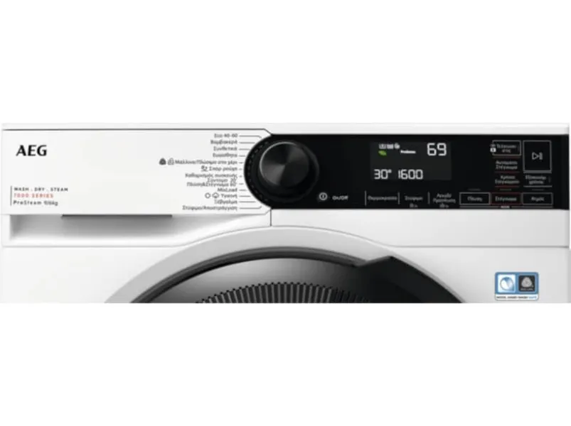 Πλυντήριο Στεγνωτήριο Ρούχων AEG LWR73964BG 9kg/6kg Ατμού 1600 Στροφές 
