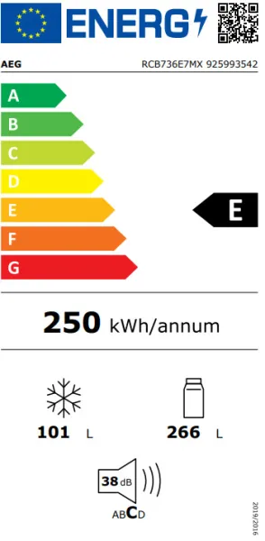 Ψυγειοκαταψύκτης AEG NoFrost 367lt Inox