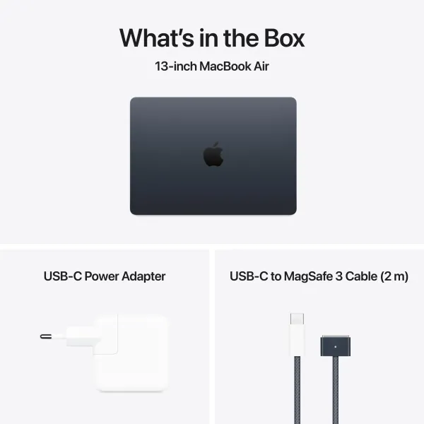 Apple 13-inch MacBook Air: Apple M4 chip with 10- core CPU and 8-core GPU, 16GB, 256GB SSD – Midnight