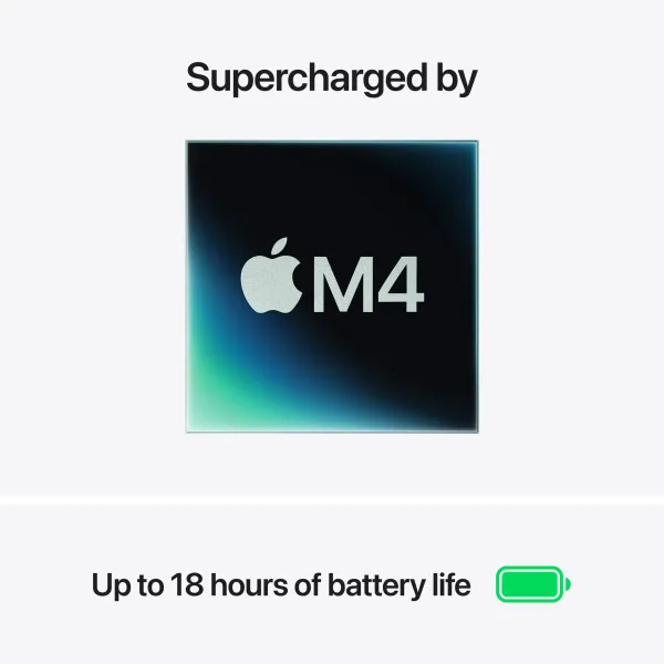 Apple 13-inch MacBook Air: Apple M4 chip with 10- core CPU and 8-core GPU, 16GB, 256GB SSD – Midnight
