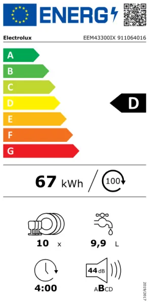 Πλυντήριο Πιάτων Electrolux Εντοιχιζόμενο για 10 Σερβίτσια