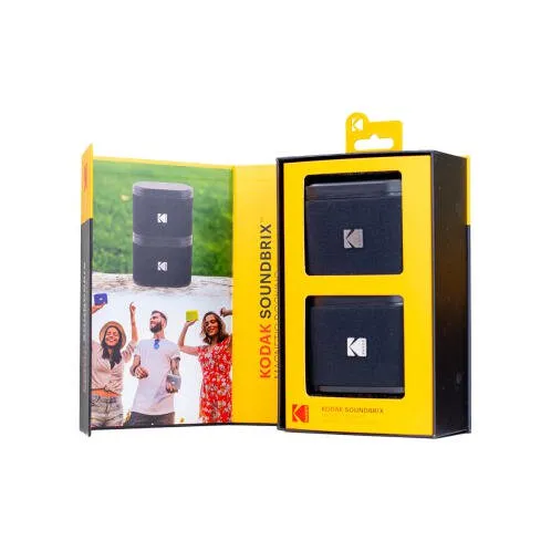 Kodak Φορητά Bluetooth Ηχεία 5W Magnetic Connect 2 τμχ Bass Black