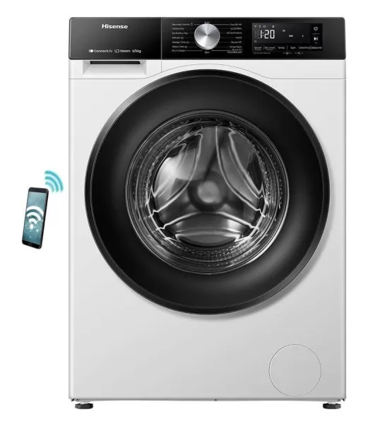 Πλυντήριο-Στεγνωτήριο Ρούχων Hisense 8kg/5kg Ατμού 1400 Στροφές με Wi-Fi