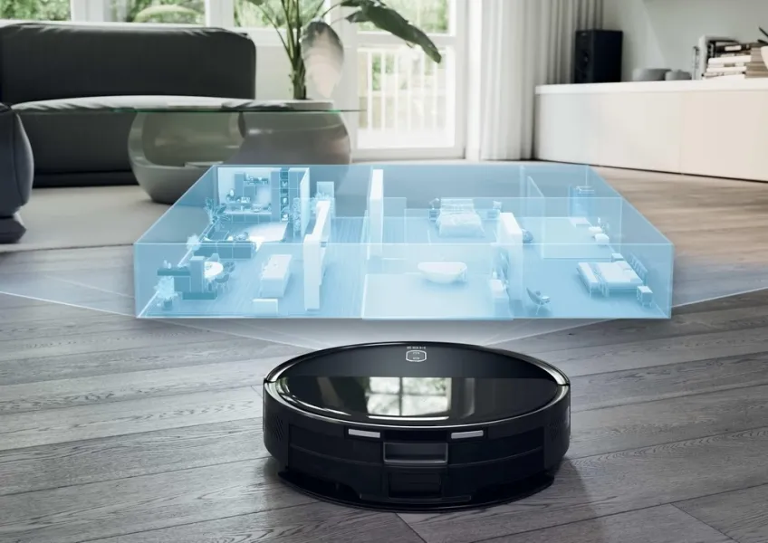 Σκούπα Ρομπότ HOOVER HG250HP 011 με Σφουγγάρισμα και Wi-Fi Μαύρη