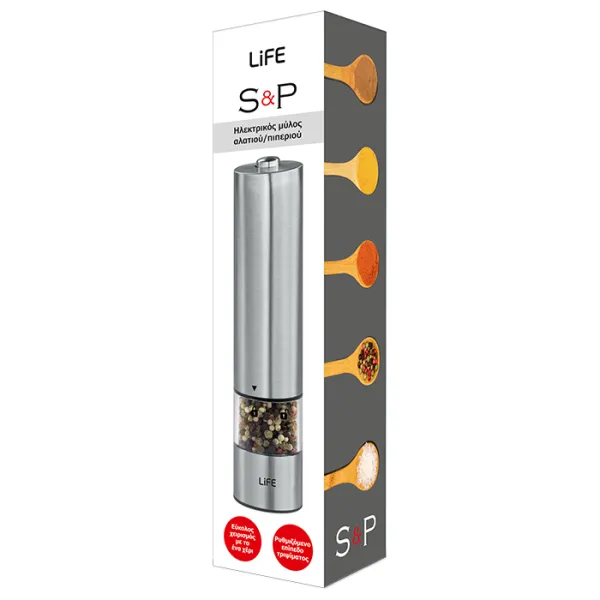 Ηλεκτρικός μύλος αλατιού / πιπεριού Life