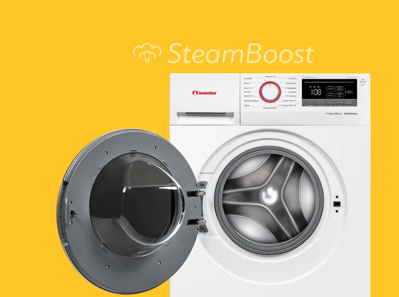 Πλυντήριο Ρούχων Inventor 8kg με Τεχνολογία Ατμού 1400 Στροφών 