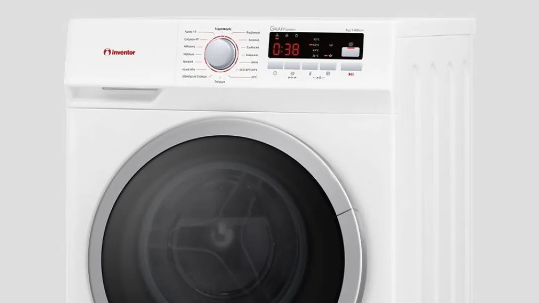 Πλυντήριο Ρούχων Inventor 8kg με Τεχνολογία Ατμού 1400 Στροφών Inverter Motor