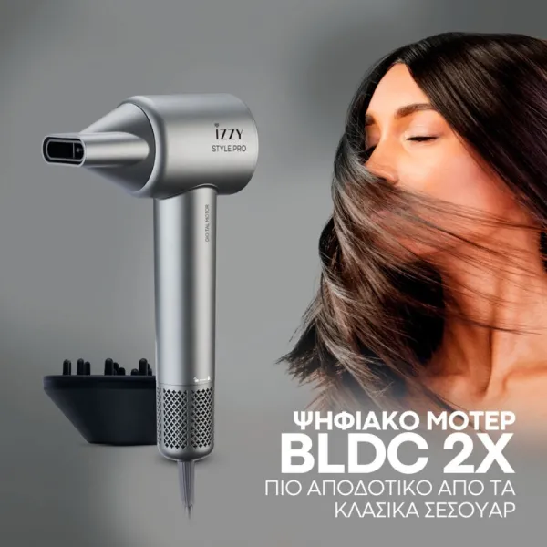 Επαγγελματικό Πιστολάκι Μαλλιών Izzy IZ-7215 StylePro με φυσούνα 1600W