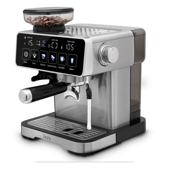 Αυτόματη Μηχανή Espresso Izzy Iz-6026 1500W 20bar με Μύλο Άλεσης Καφέ