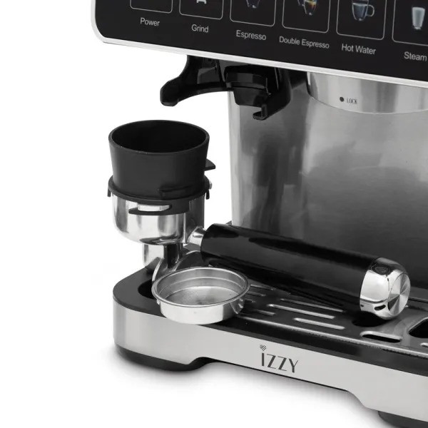 Αυτόματη Μηχανή Espresso Izzy Iz-6026 1500W 20bar με Μύλο Άλεσης Καφέ