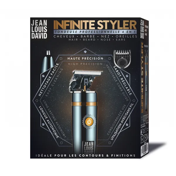 Επαναφορτιζόμενη Κουρευτική Μηχανή Jean Louis David Infinite Styler Trimmer 