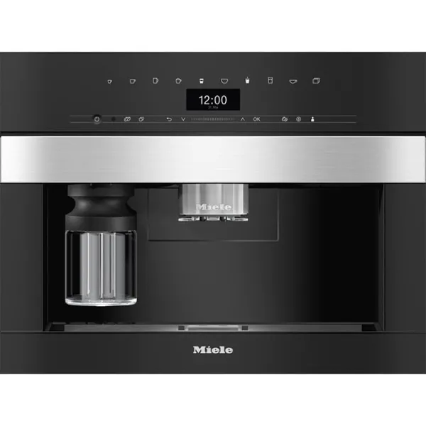 Εντοιχιζόμενη καφετιέρα Miele CVA7440 A CleanSteel Αυτόματη Μηχανή Espresso 1500W 5bar με Wi-Fi