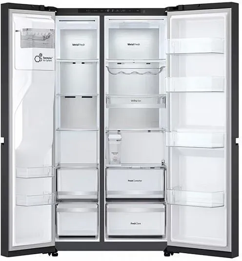 Ψυγείο Ντουλάπα LG 628lt Total NoFrost Μαύρο