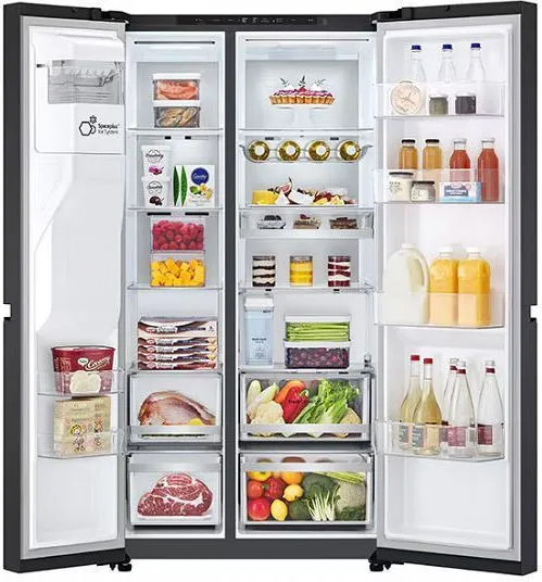 Ψυγείο Ντουλάπα LG 628lt Total NoFrost Μαύρο