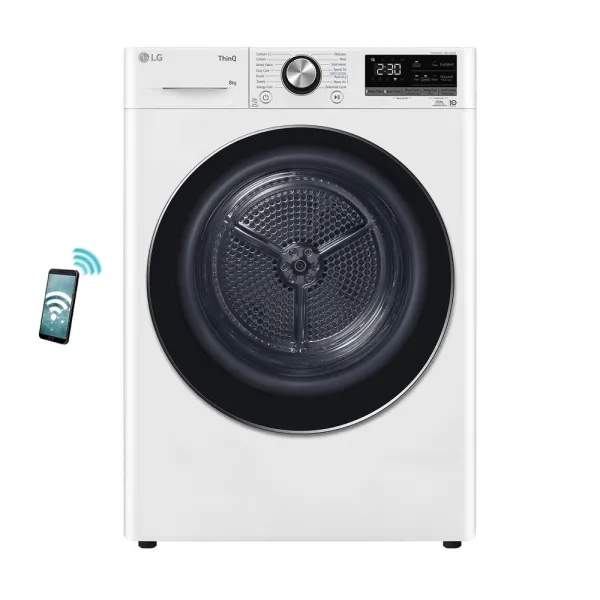 Στεγνωτήριο LG RH80V9AV2N 8kg με Αντλία Θερμότητας 