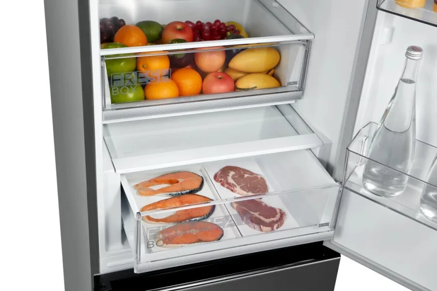 Ψυγειοκαταψύκτης Midea 378lt Total NoFrost Inox