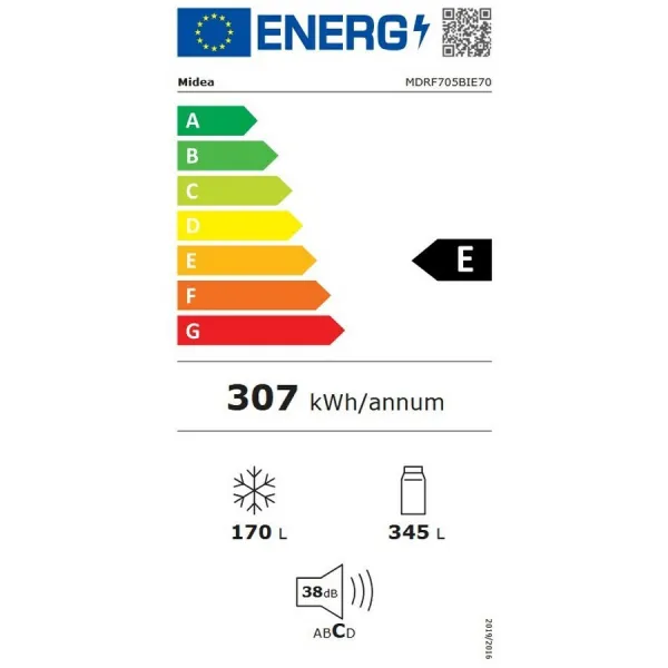 Ψυγείο Ντουλάπα Midea 515lt Total NoFrost