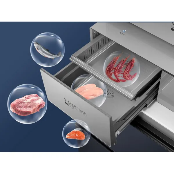 Ψυγείο Ντουλάπα Midea 515lt Total NoFrost
