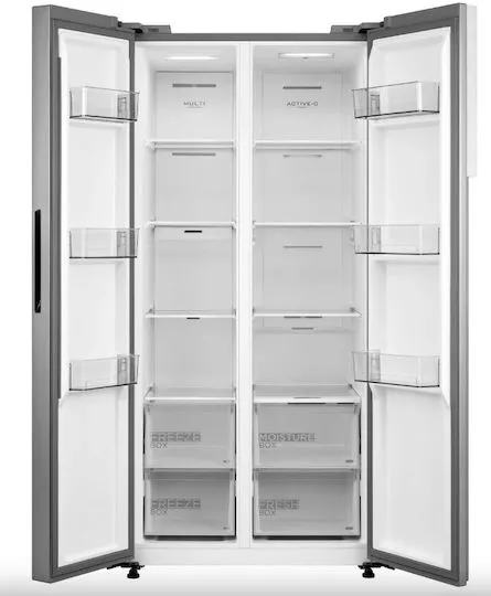 Ψυγείο Ντουλάπα Midea 460lt Total NoFrost Inox