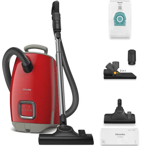 Ηλεκτρική Σκούπα Miele Guard L1 Red Pulse 890W με Σακούλα 3.5lt Κόκκινη