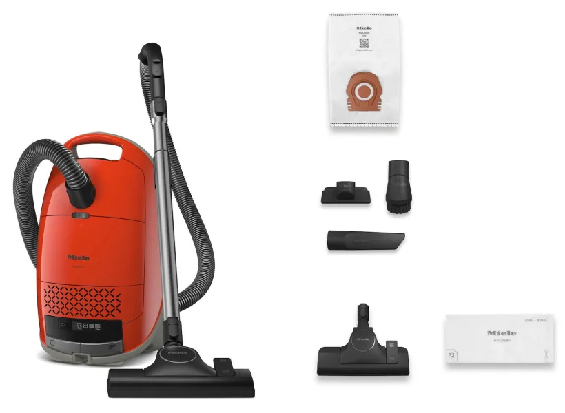 Ηλεκτρική Σκούπα Miele Guard M1 Standard 890W με Σακούλα 4.5lt Κόκκινη