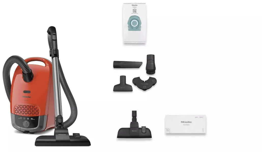 Ηλεκτρική Σκούπα Miele Guard S1 Junior 890W με Σακούλα 3.5lt Κόκκινη