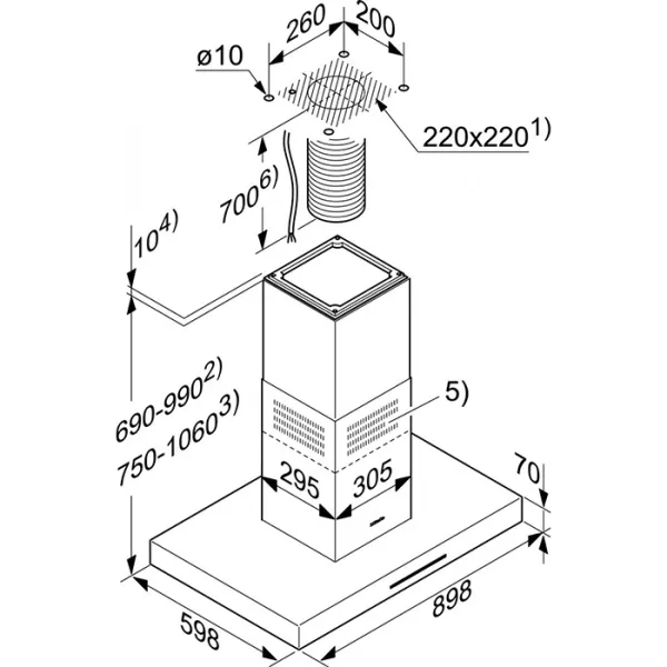 Απορροφητήρας Νησίδα Miele PUR 98 D Inox