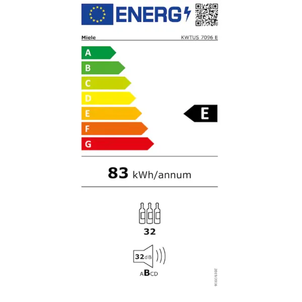 Εντοιχιζόμενος Συντηρητής Κρασιών Miele KWTUS 7096 E Μαύρο obsidian γυαλί