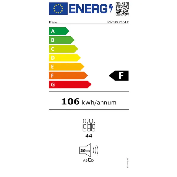 Εντοιχιζόμενος συντηρητής κρασιών Miele KWTUS 7054 F Μαύρο obsidian γυαλί