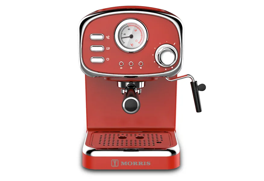 Μηχανή Espresso Morris R20808EMR 1100W 20bar Κόκκινη