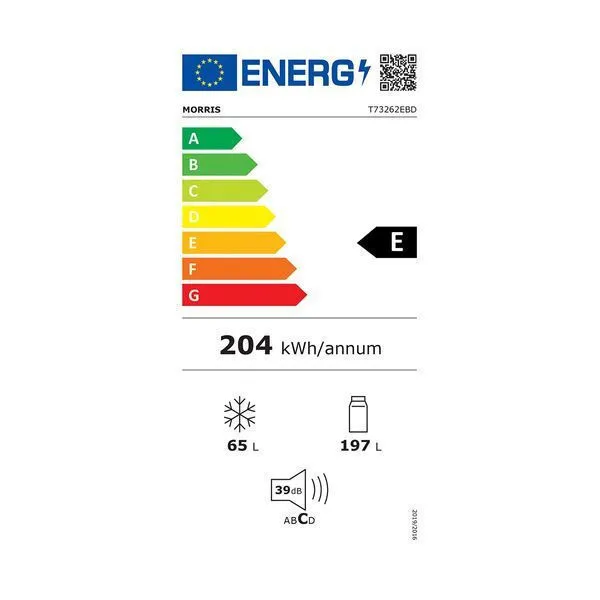 Ψυγειοκαταψύκτης MORRIS T73262EBD 262lt Υ177.3xΠ54.7xΒ56.8εκ. Inox