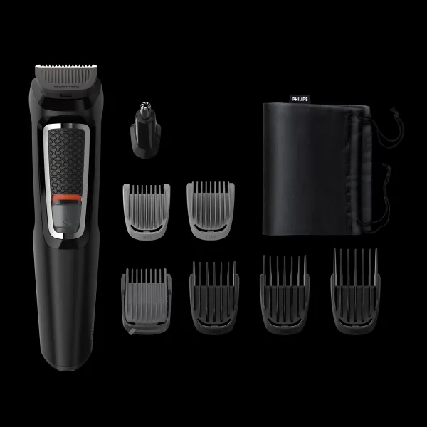 Επαναφορτιζόμενη Κουρευτική Μηχανή Philips Multigroom Series 3000 MG3730/15 Μαύρη
