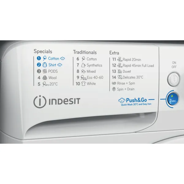 Πλυντήριο Ρούχων Indesit BWE 81295X WV EE 8kg 1200 Στροφών