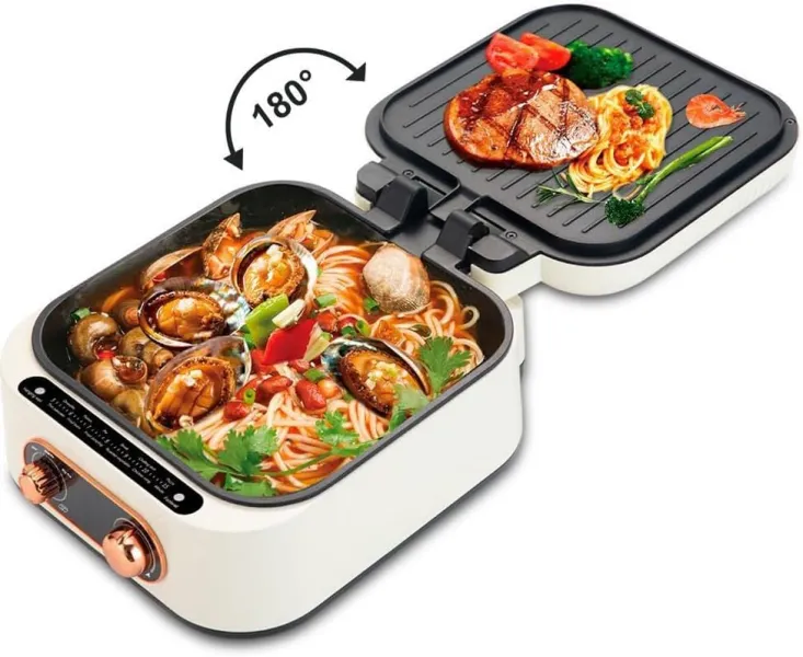 Πολυλειτουργική Ηλεκτρική Συσκευή Μαγειρικής Raf 3σε1 Hot Pot, Grill & BBQ