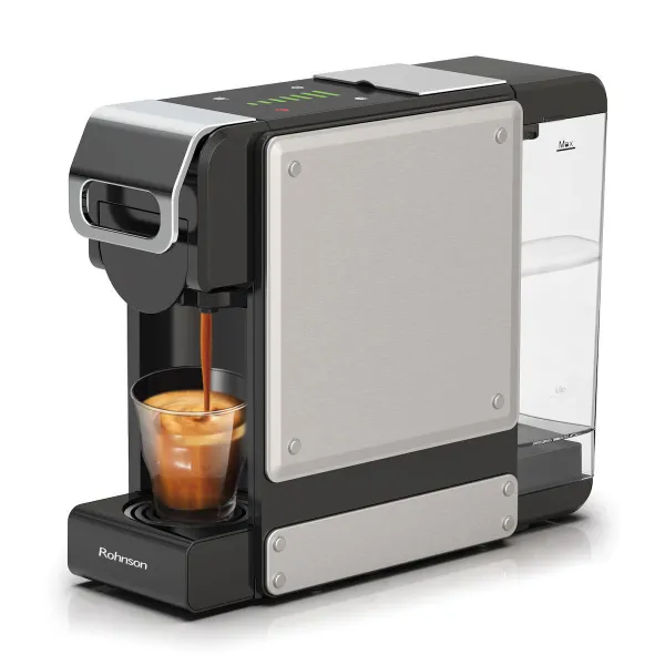 Αυτόματη Μηχανή Espresso Rohnson Multicapsule 3σε1 1450W Πίεσης 19bar Γκρι