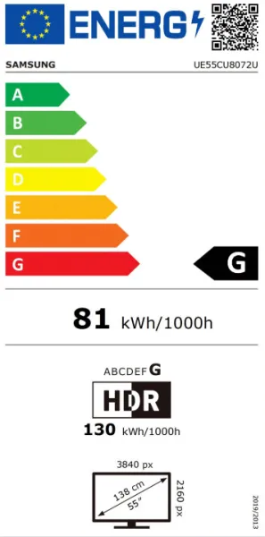 Τηλεόραση Samsung Smart 55'' 4K UHD LED U8000F HDR 2025
