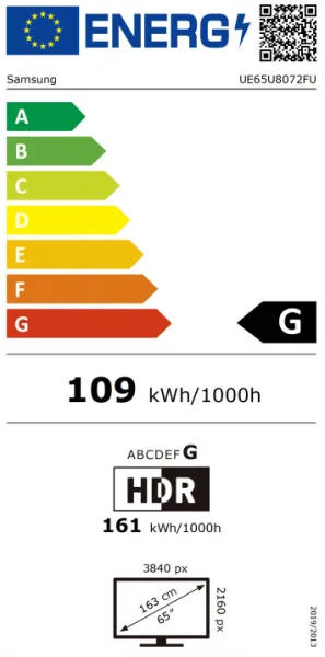 Τηλεόραση Samsung Smart 65'' 4K UHD LED U8000F HDR 2025