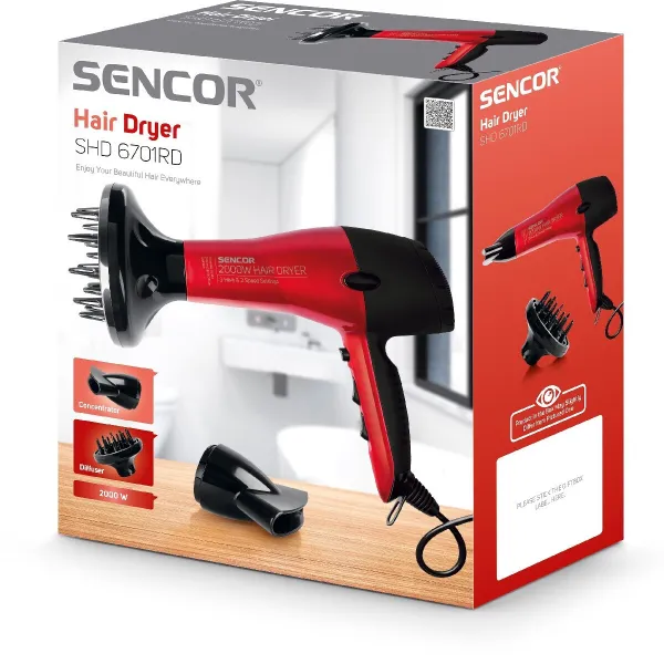 Πιστολάκι Μαλλιών Sencor με Φυσούνα 2000W